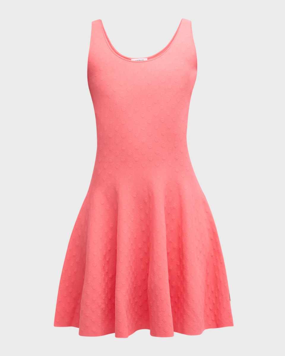 Punto Dot-Intarsia Sleeveless A-Line Knit Dress
